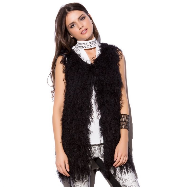 Chaleco de Pelo negro4